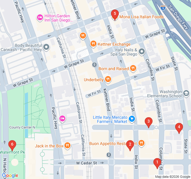 Route map for Little Italy: From Tuna to Table