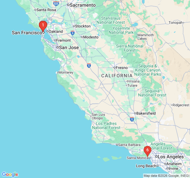 Route map for Billionaire's Row and Beyond: Pacific Heights Panoramas