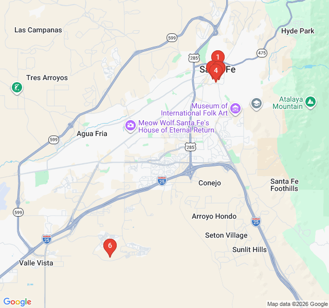 Route map for Adobe Masterpieces: Architectural Evolution