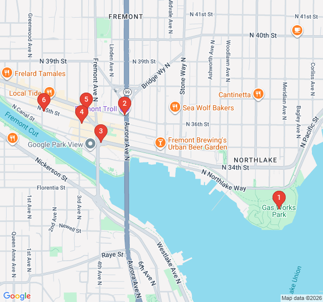 Route map for Fremont: Center of the Universe