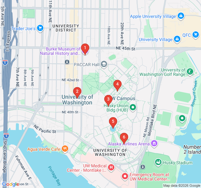 Route map for Academic Elegance: The University of Washington Route