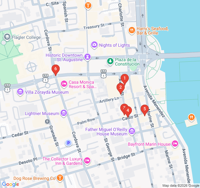 Route map for Art and Antiques of Aviles Street