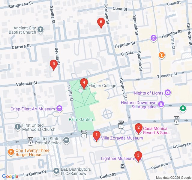 Route map for Henry Flagler’s Gilded Age Opulence