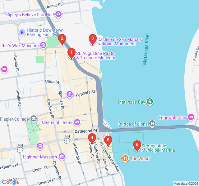 Route map for Pirate Lore and High Seas History