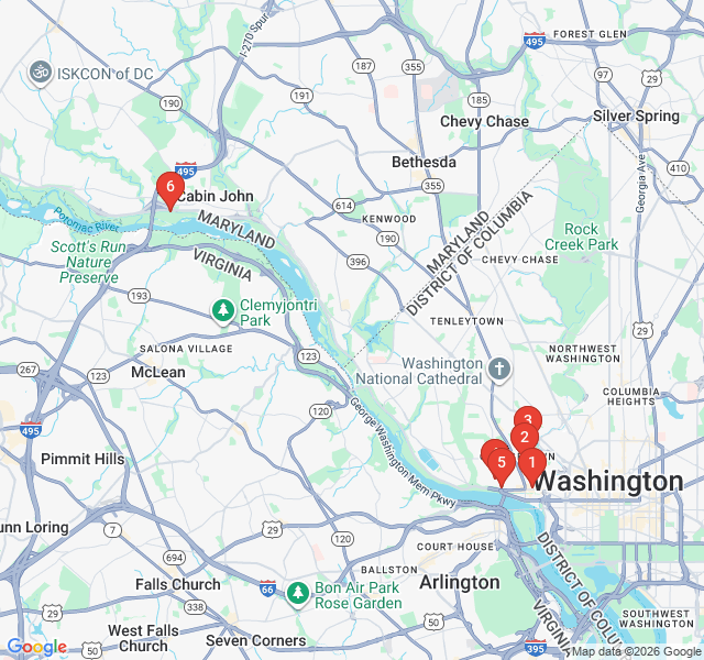 Route map for Georgetown’s Hidden Alleys & Kennedy Connections