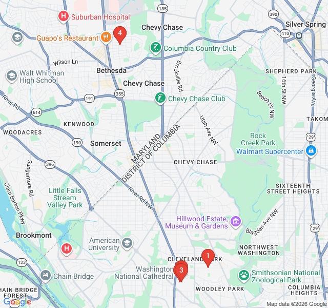 Route map for Gothic Heights: National Cathedral & Hidden Conservatories