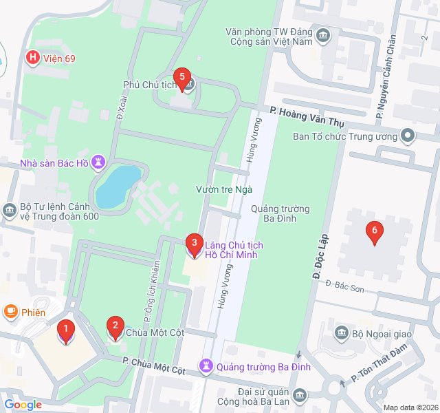 Route map for Power and Politics: The Ba Dinh District