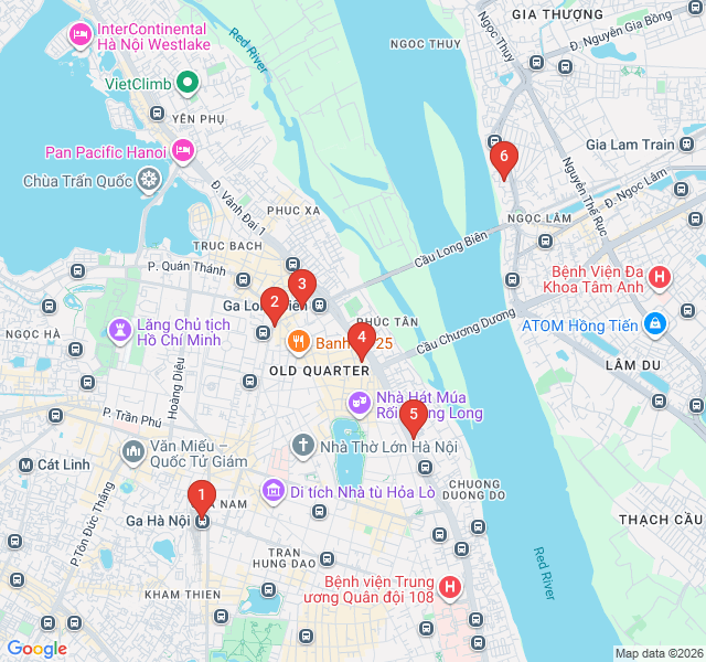Route map for Murals and Tracks: Hanoi's Urban Art Scene