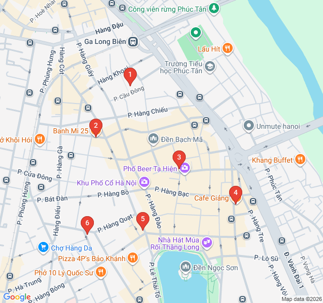 Route map for Old Quarter Street Food Secrets