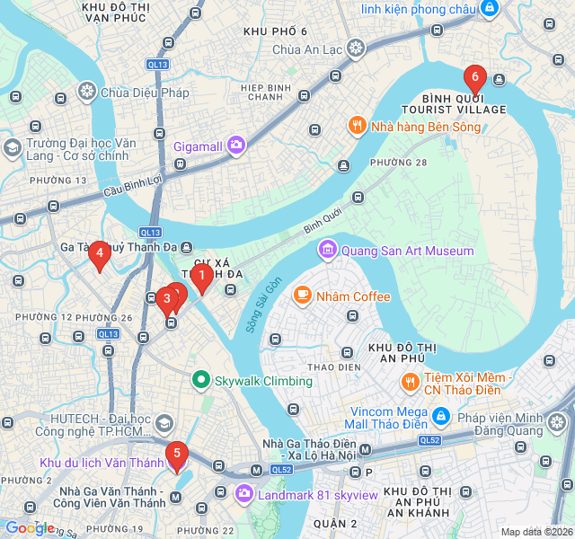 Route map for Thanh Da Island: The Rural Urban Escape