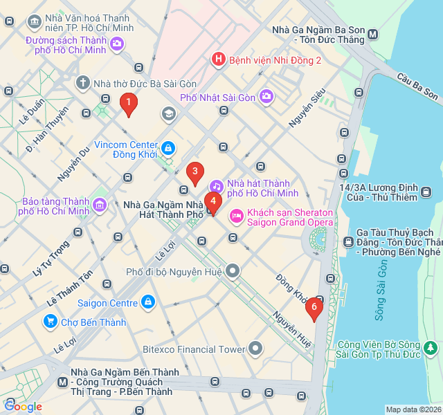 Route map for The Quiet American's Literary Trail