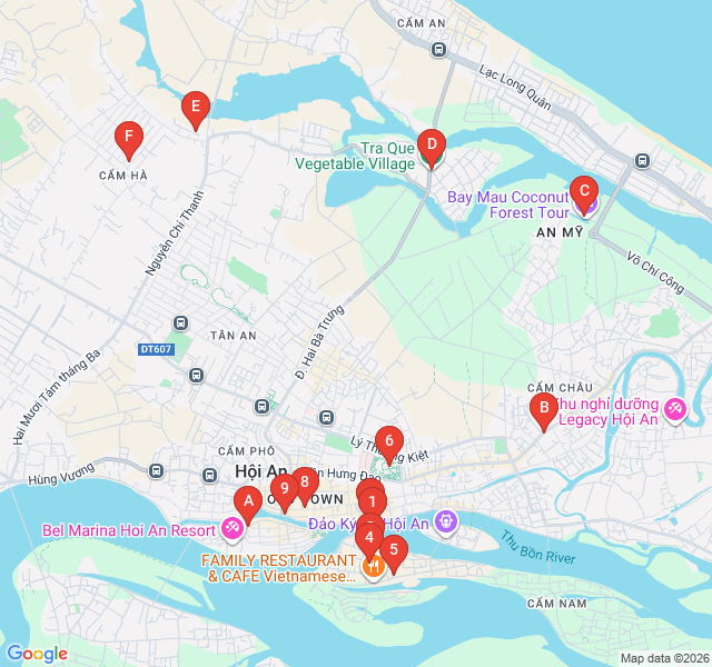 Route map for Rural Rhythms of Cam Nam Island